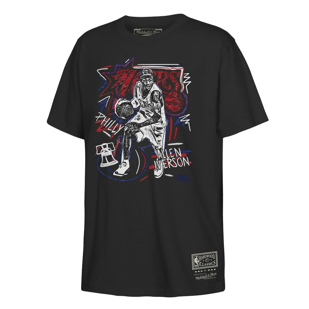Allen Iverson Philadelphia 76ers Youth Chalked Up T-Shirt On Sale