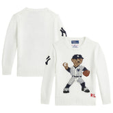 Yankees Polo Ralph Lauren Preschool Bear Pullover Sweater | MLB For sale