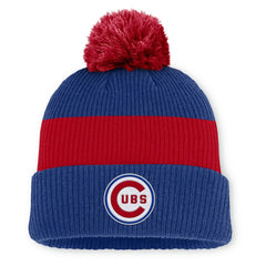 Chicago Cubs Nike Cooperstown Collection Peak Standard Cuffed Knit Hat with Pom | MLB Outlet