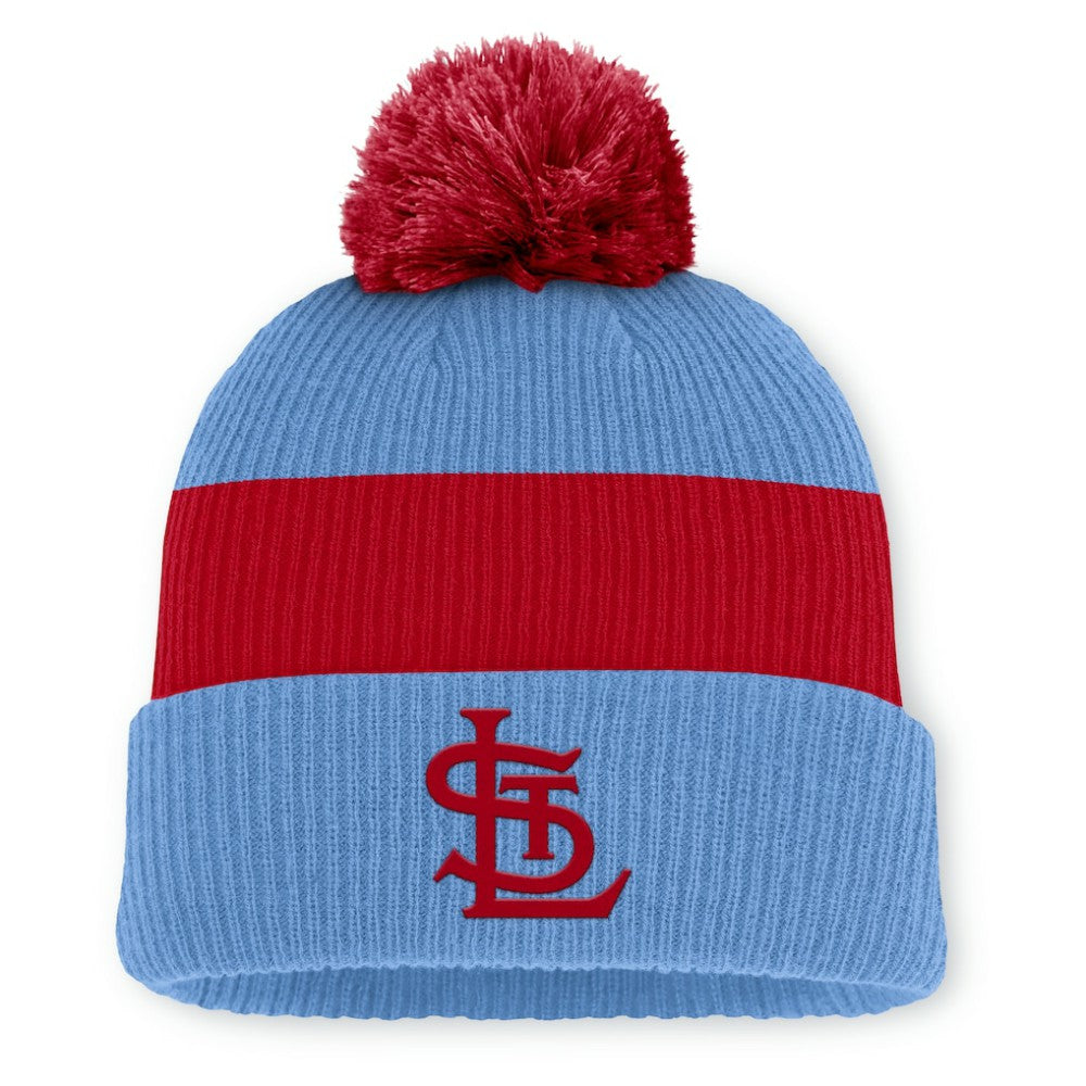 St. Louis Cardinals Nike Cooperstown Collection Peak Standard Cuffed Knit Hat with Pom | MLB Discount