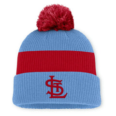 St. Louis Cardinals Nike Cooperstown Collection Peak Standard Cuffed Knit Hat with Pom | MLB Discount