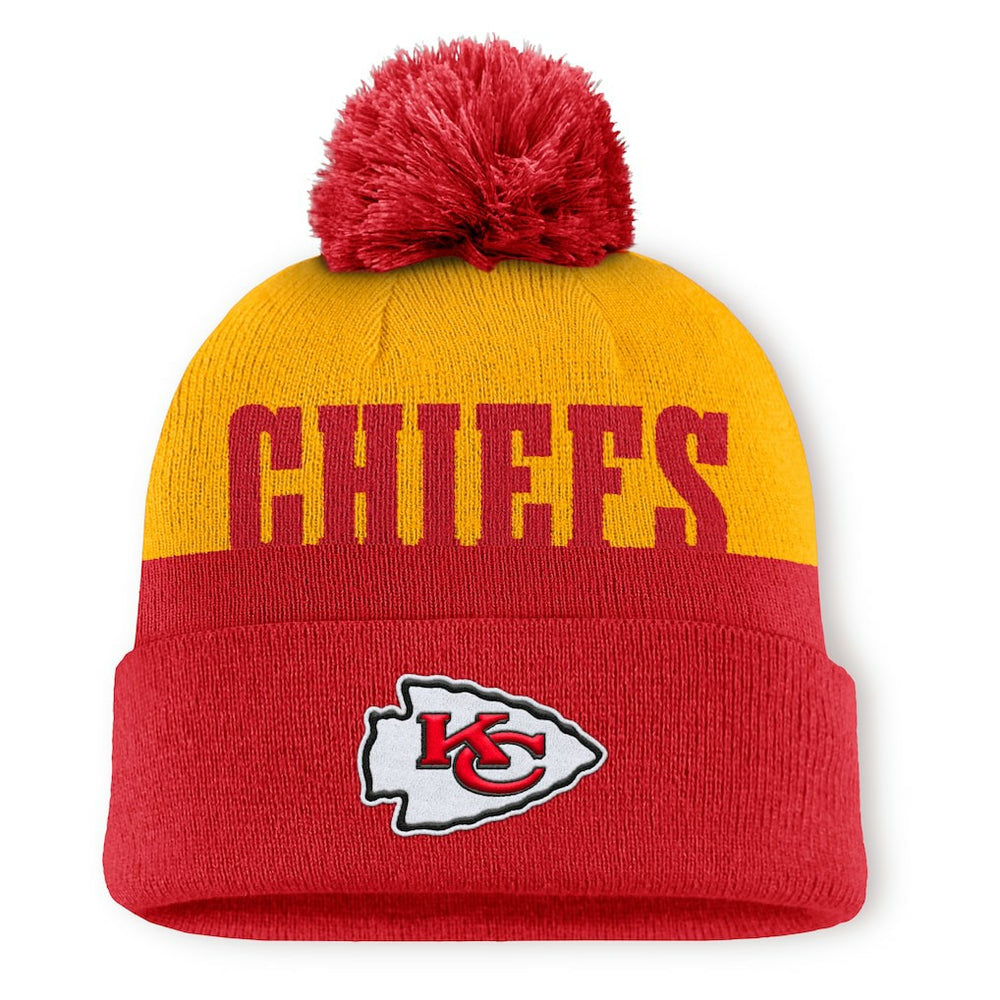 Kansas City Chiefs Fanatics Punter Cuffed Knit Hat with Pom