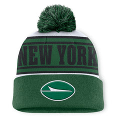 New York Jets Fanatics Center Cuffed Knit Hat with Pom