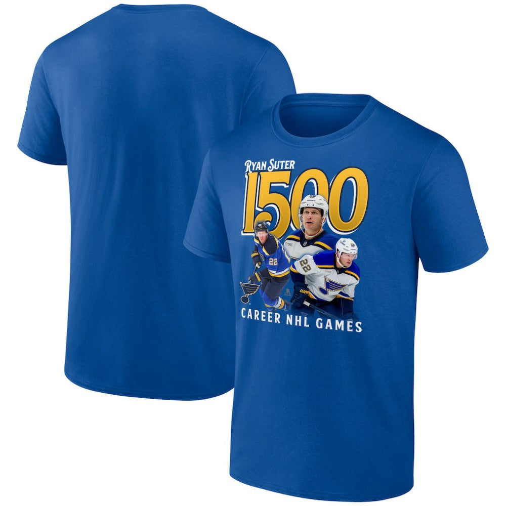 Ryan Suter St. Louis Blues 1500 Career NHL Games T-Shirt For Sale
