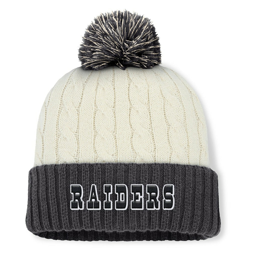 Las Vegas Raiders Fanatics Women's Coaxial Cuffed Knit Hat with Pom