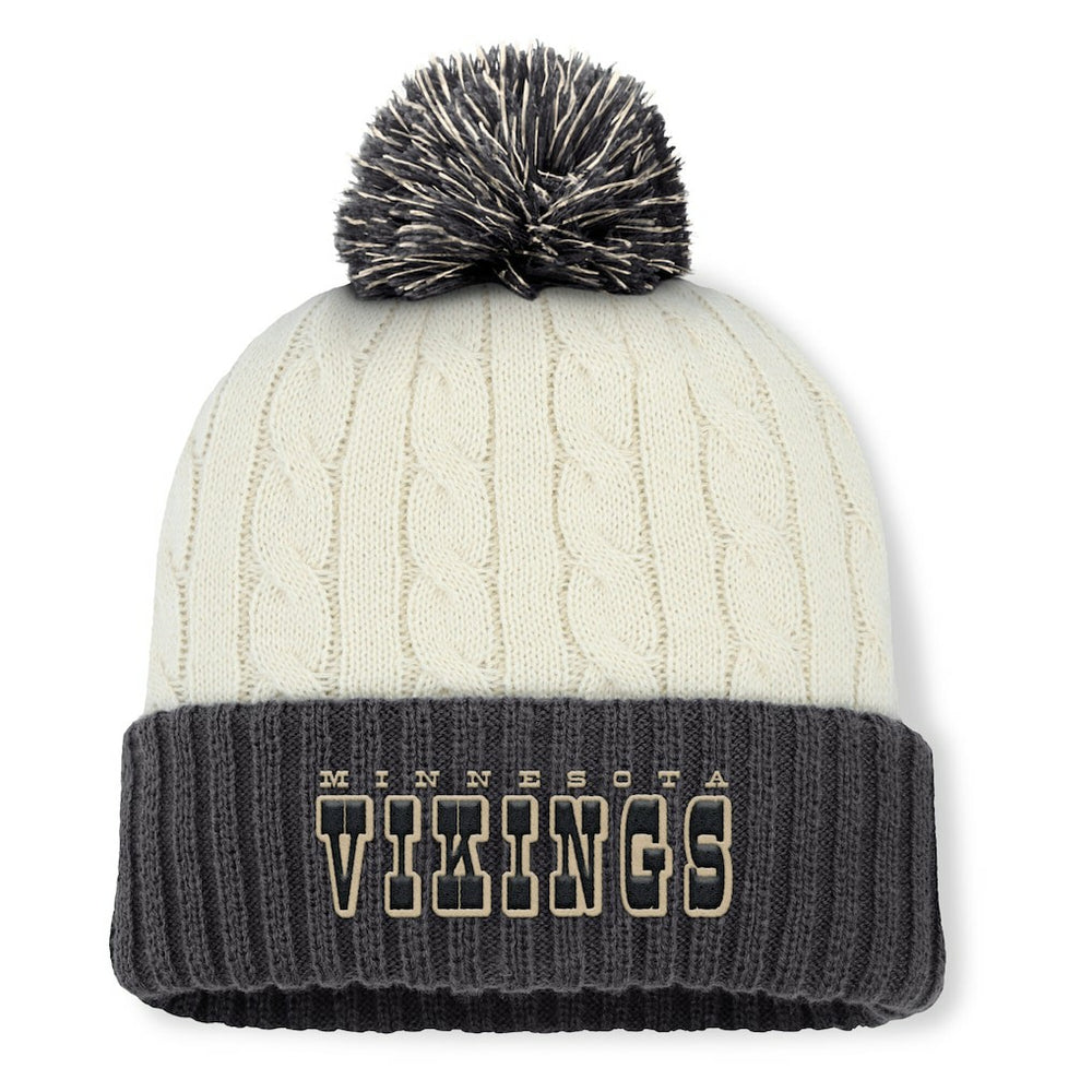 Minnesota Vikings Fanatics Women's Coaxial Cuffed Knit Hat with Pom