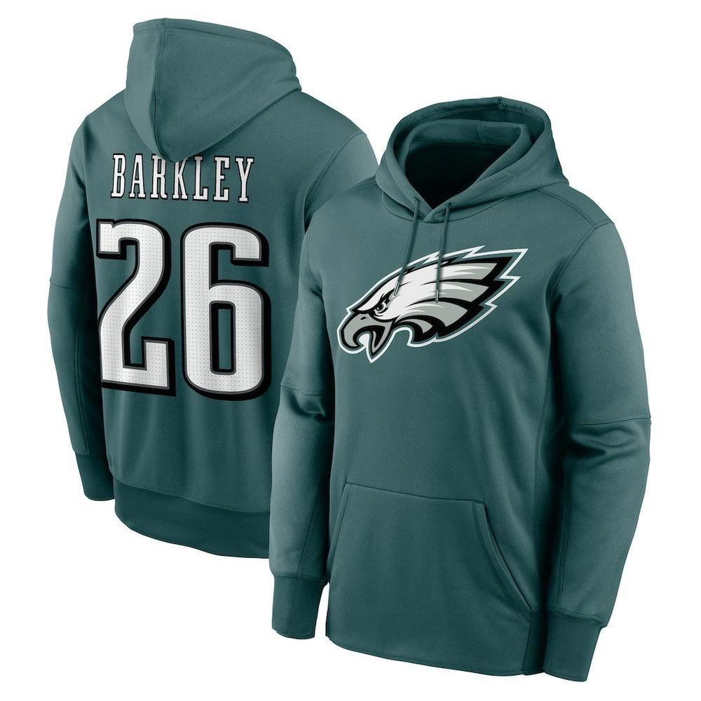 Philadelphia Eagles Nike Saquon Barkley Player Name & Number Therma Hoodie
