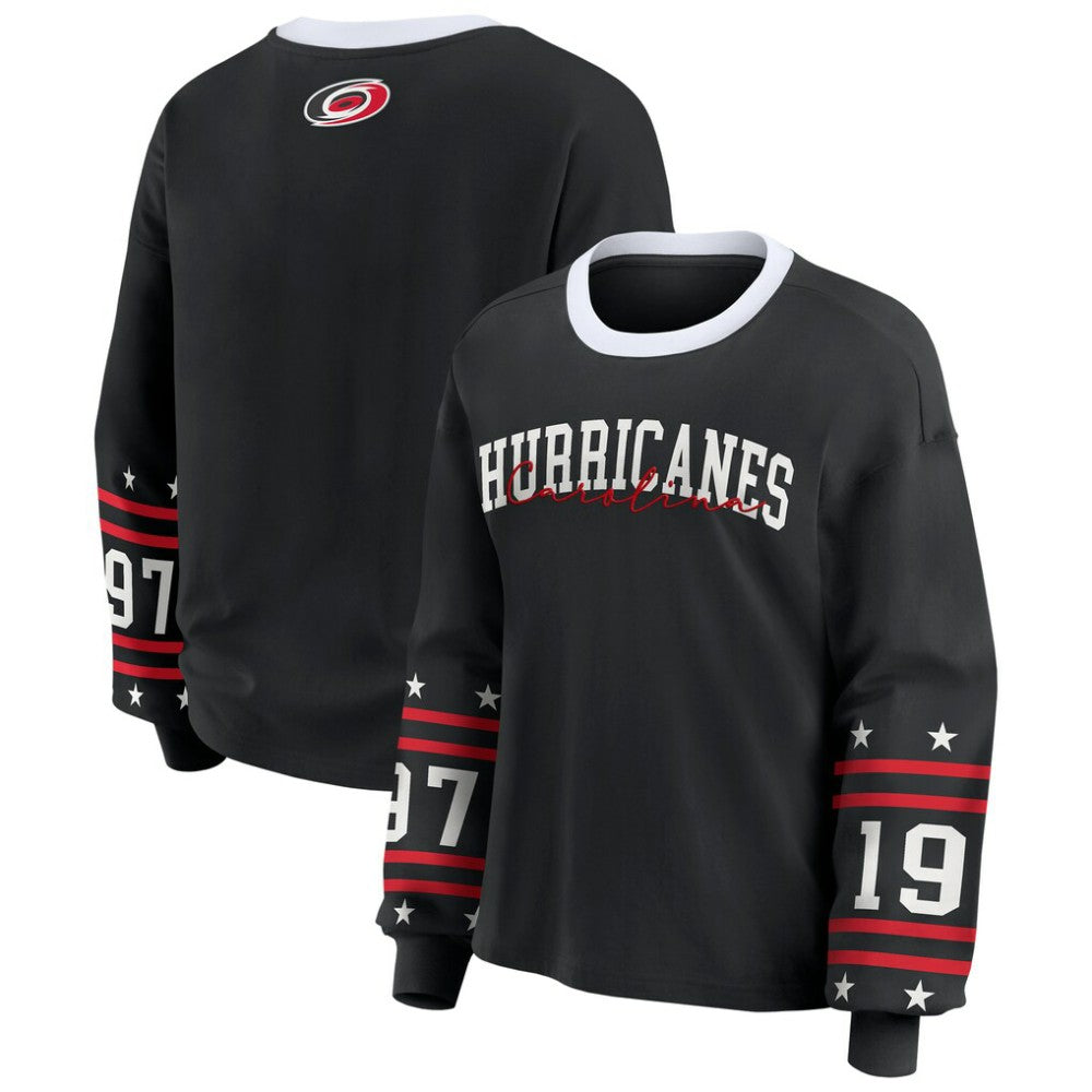 Carolina Hurricanes WEAR by Erin Andrews Women's Long-Sleeve Sport T-Shirt Outlet