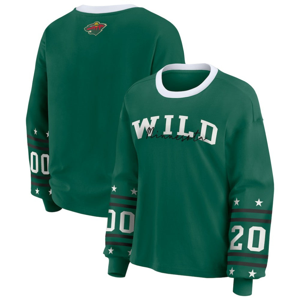Minnesota Wild WEAR by Erin Andrews Women's Long-Sleeve Sport T-Shirt For Sale