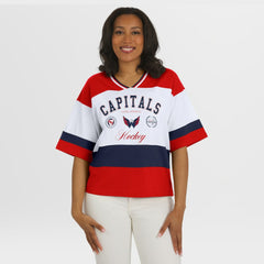 Washington Capitals WEAR by Erin Andrews Women's Jersey Style Tee For Sale