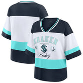 Seattle Kraken WEAR by Erin Andrews Women's Jersey Style Tee Outlet