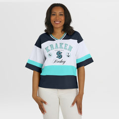 Seattle Kraken WEAR by Erin Andrews Women's Jersey Style Tee Outlet