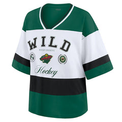 Minnesota Wild WEAR by Erin Andrews Women's Jersey Style Tee On Sale