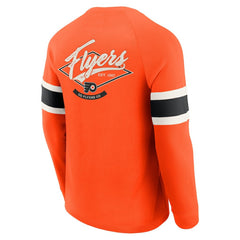 Philadelphia Flyers Darius Rucker Collection by Fanatics Waffle-Knit Raglan Long Sleeve Henley T-Shirt Outlet