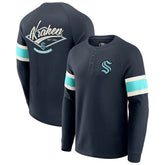 Seattle Kraken Darius Rucker Collection by Fanatics Waffle-Knit Raglan Long Sleeve Henley T-Shirt Online