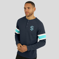 Seattle Kraken Darius Rucker Collection by Fanatics Waffle-Knit Raglan Long Sleeve Henley T-Shirt Online