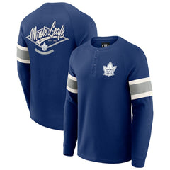 Toronto Maple Leafs Darius Rucker Collection by Fanatics Waffle-Knit Raglan Long Sleeve Henley T-Shirt Discount