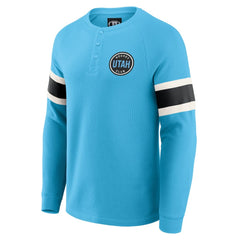 Utah Hockey Club Darius Rucker Collection by Fanatics Waffle-Knit Raglan Long Sleeve Henley T-Shirt For Sale