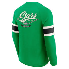 Dallas Stars Darius Rucker Collection by Fanatics Waffle-Knit Raglan Long Sleeve Henley T-Shirt On Sale