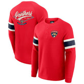 Florida Panthers Darius Rucker Collection by Fanatics Waffle-Knit Raglan Long Sleeve Henley T-Shirt Discount