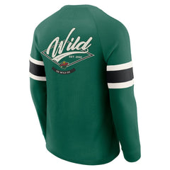 Minnesota Wild Darius Rucker Collection by Fanatics Waffle-Knit Raglan Long Sleeve Henley T-Shirt Online