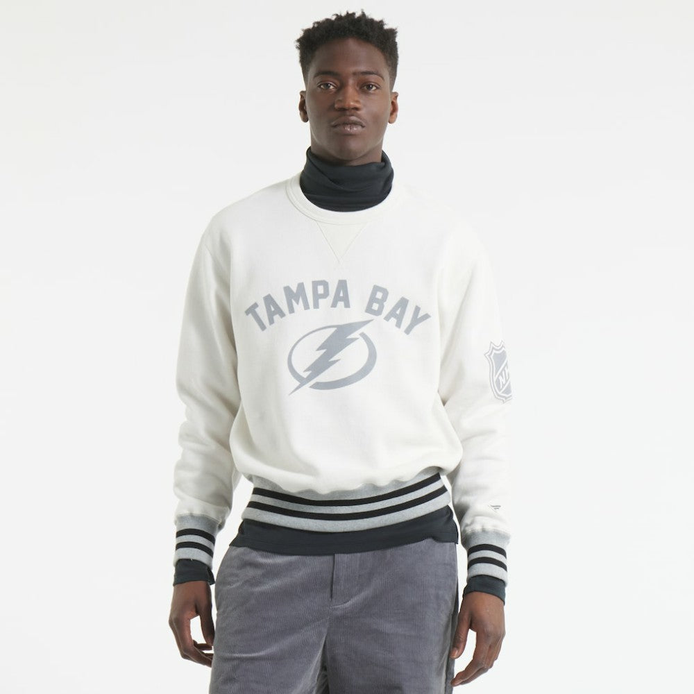 Tampa Bay Lightning Todd Snyder by Fanatics Relaxed Canadian Fleece Crew On Sale
