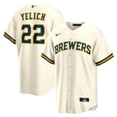 Christian Yelich Milwaukee Brewers Home Replica Jersey - White