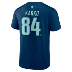 Kaapo Kakko Seattle Kraken Fanatics Authentic Stack Name & Number T-Shirt Discount