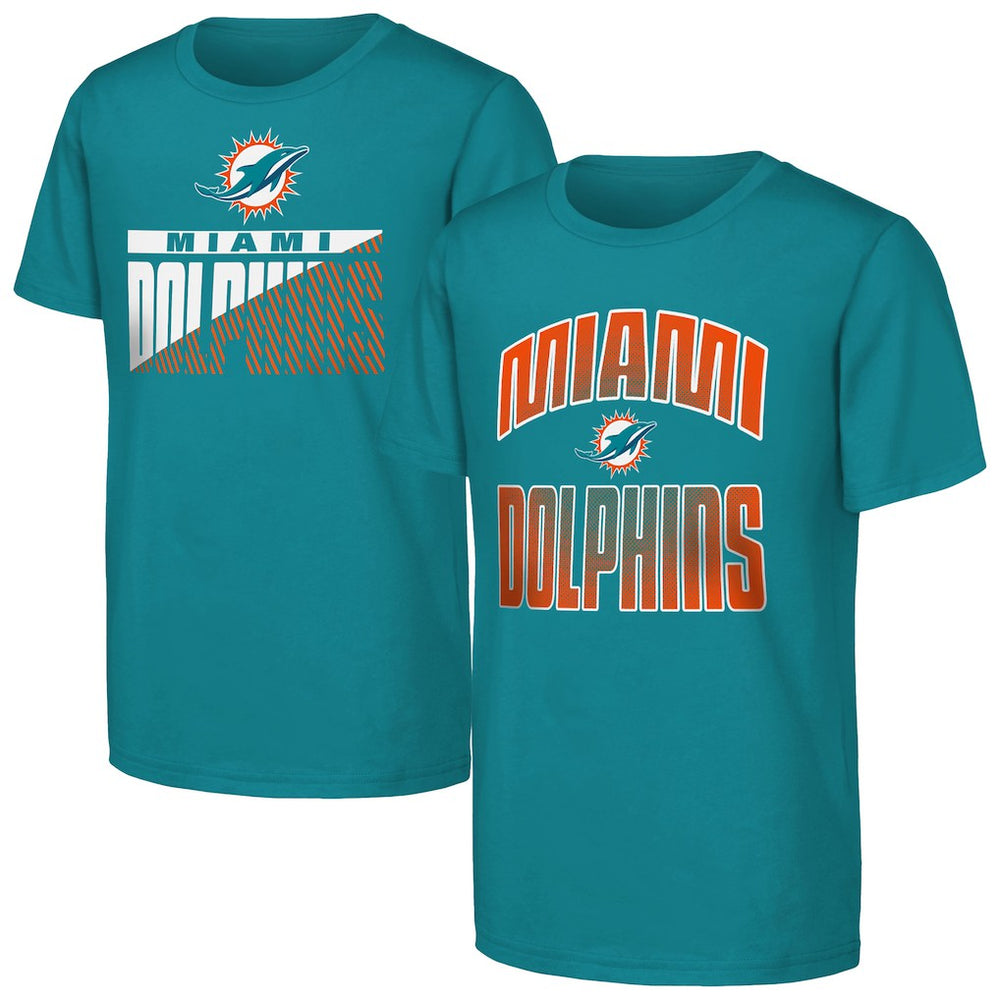 Miami Dolphins Outerstuff Youth Never Quit 2-Pack T-Shirt Set