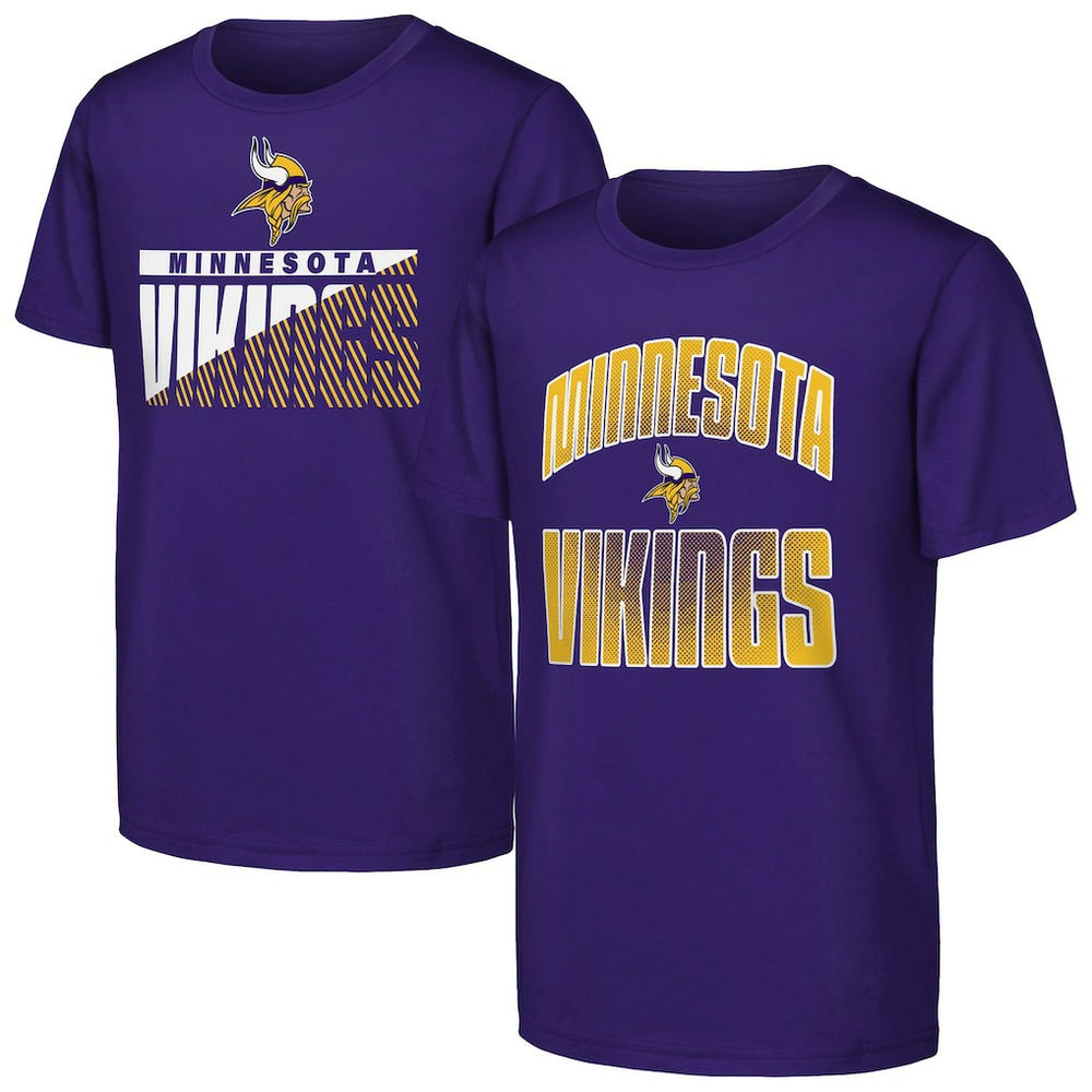 Minnesota Vikings Outerstuff Youth Never Quit 2-Pack T-Shirt Set