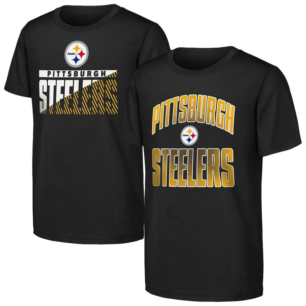 Pittsburgh Steelers Outerstuff Youth Never Quit 2-Pack T-Shirt Set