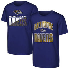 Baltimore Ravens Outerstuff Youth Never Quit 2-Pack T-Shirt Set