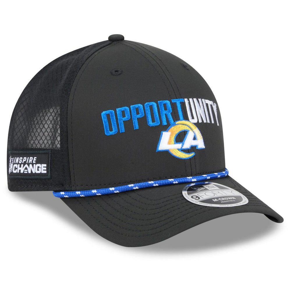 Los Angeles Rams New Era 2025 Inspire Change 9FORTY M-Crown Adjustable Hat