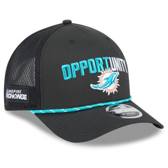 Miami Dolphins New Era 2025 Inspire Change 9FORTY M-Crown Adjustable Hat