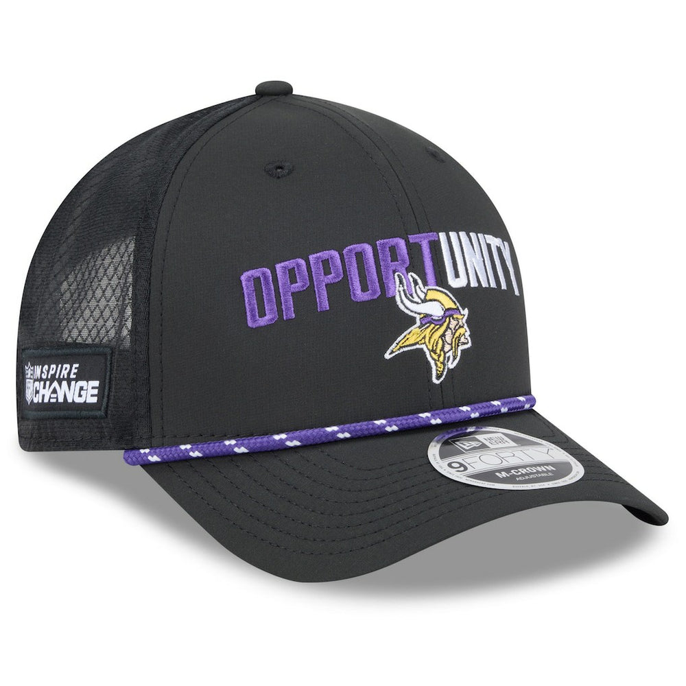 Minnesota Vikings New Era 2025 Inspire Change 9FORTY M-Crown Adjustable Hat