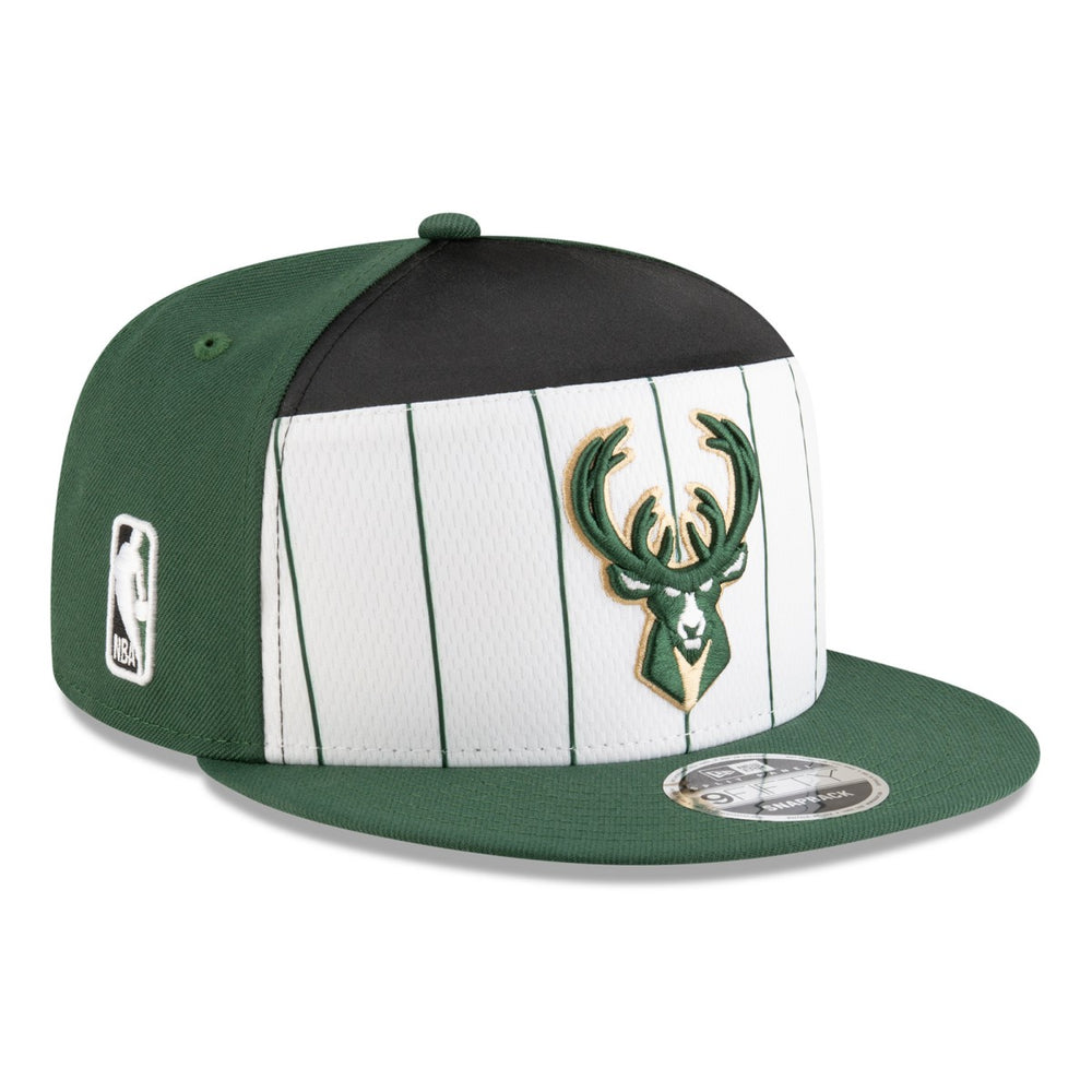 Milwaukee Bucks 2025 NBA Tip Off Split Panel 9FIFTY Snapback Hat On Sale