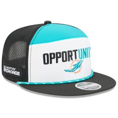 Miami Dolphins New Era 2025 Inspire Change Split Panel 9FIFTY Snapback Hat