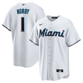Connor Norby Miami Marlins Home Replica Jersey - White