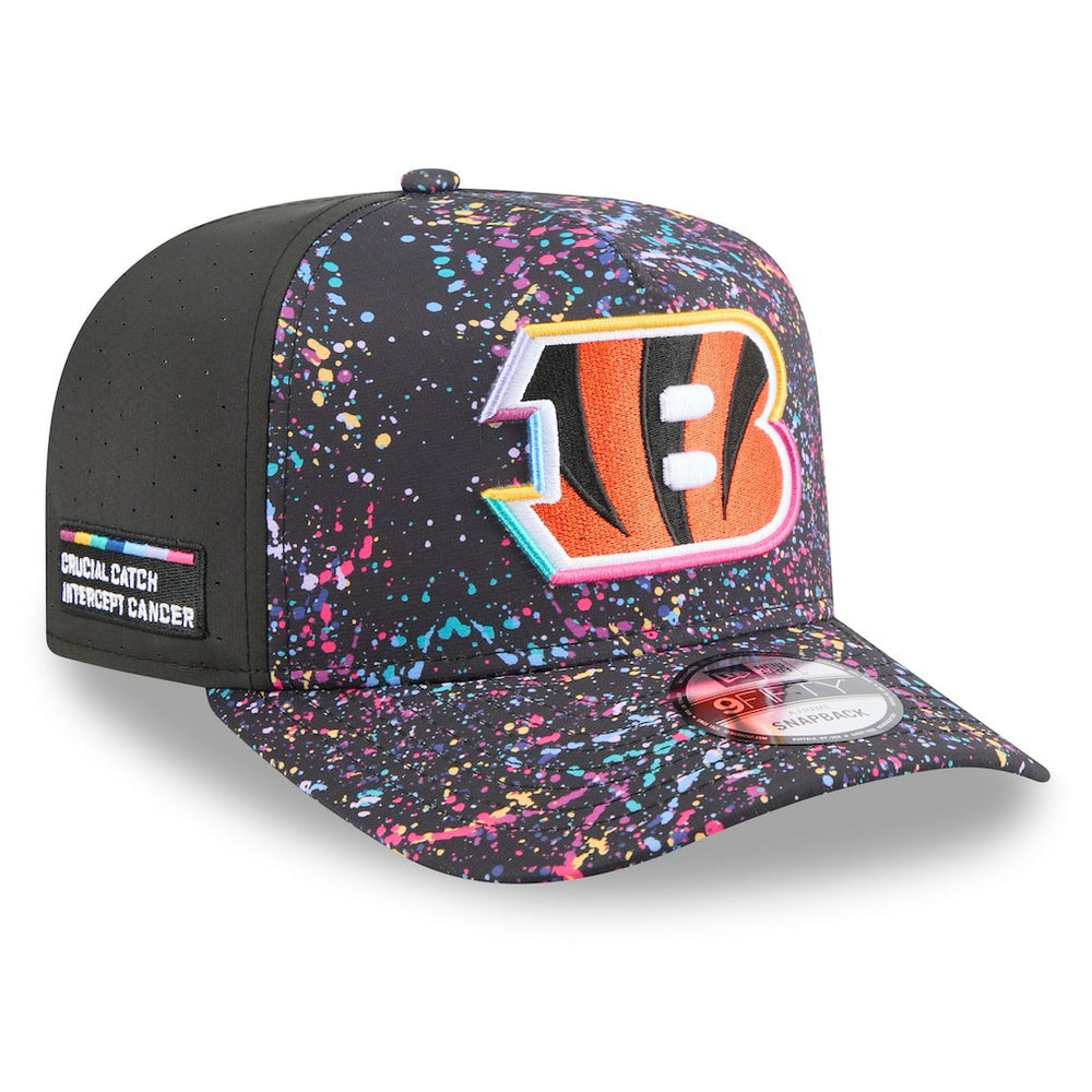 Cincinnati Bengals New Era 2025 NFL Crucial Catch A-Frame 9FIFTY Snapback Hat