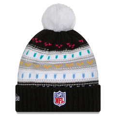 Cincinnati Bengals New Era Women's 2025 NFL Crucial Catch Cuffed Knit Hat with Pom