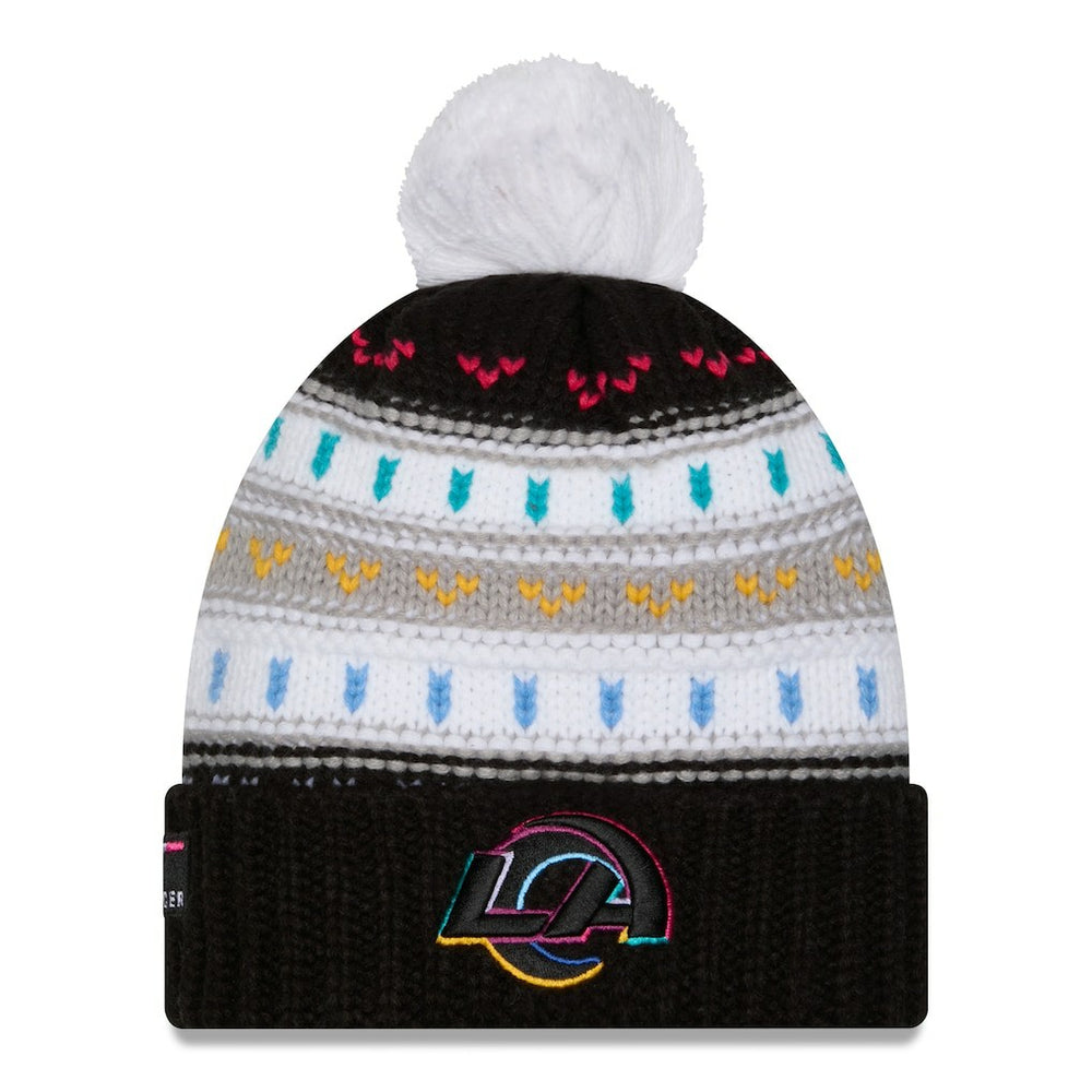 Los Angeles Rams New Era Women's 2025 NFL Crucial Catch Cuffed Knit Hat with Pom