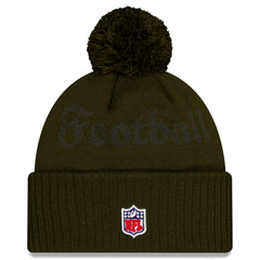 New York Jets New Era 2025 Rivalries Collection Sideline Cuffed Knit Hat with Pom
