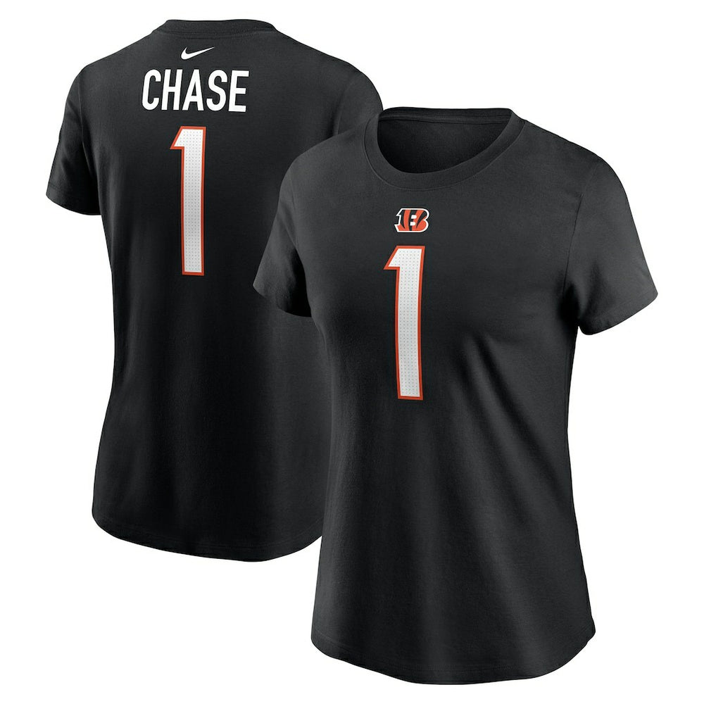 Cincinnati Bengals Nike Ja'Marr Chase Women's Player Name & Number T-Shirt