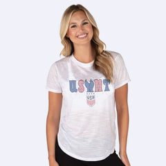 USWNT Concepts Sport Women's Infuse Lightweight Slub Knit Top White