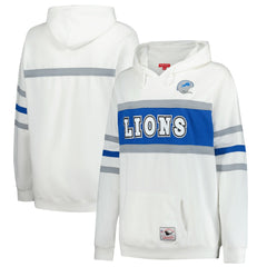Detroit Lions Mitchell & Ness Women's Plus Size Head Coach Throwback Pullover Hoodie