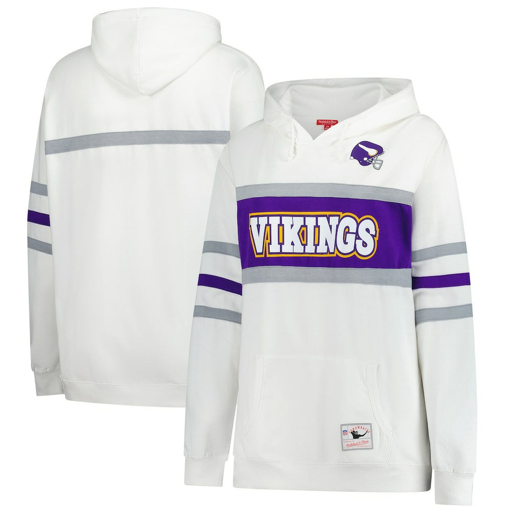 Minnesota Vikings Mitchell & Ness Women's Plus Size Head Coach Throwback Pullover Hoodie