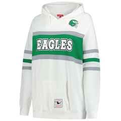 Philadelphia Eagles Mitchell & Ness Women's Plus Size Head Coach Throwback Pullover Hoodie
