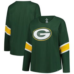 Green Bay Packers Fanatics Women's Plus Size Redzone 3/4-Sleeve Scoop Neck T-Shirt