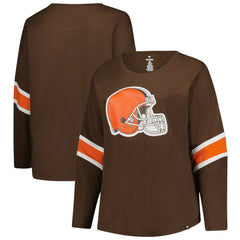 Cleveland Browns Fanatics Women's Plus Size Redzone 3/4-Sleeve Scoop Neck T-Shirt