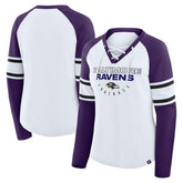 Baltimore Ravens Fanatics Women's Plus Size Redzone Lace Up Long Sleeve T-Shirt